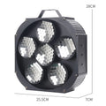 مصباح تأثير المرآة السحري سداسي العيون بتقنية LED | 80 واط، DMX512، تنشيط صوتي – إضاءة مسرح للمراقص والنوادي والحانات
