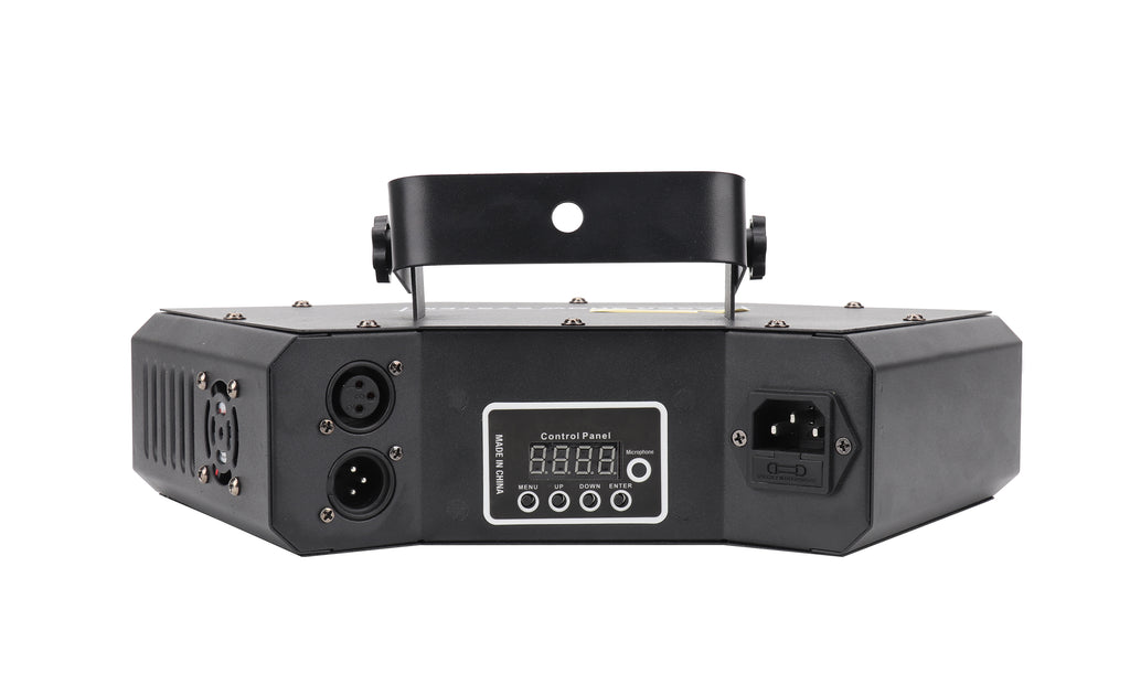 جهاز إضاءة بالليزر لمسح سداسي العين | 7 ألوان RGB، DMX512 – إضاءة للمسارح والنوادي