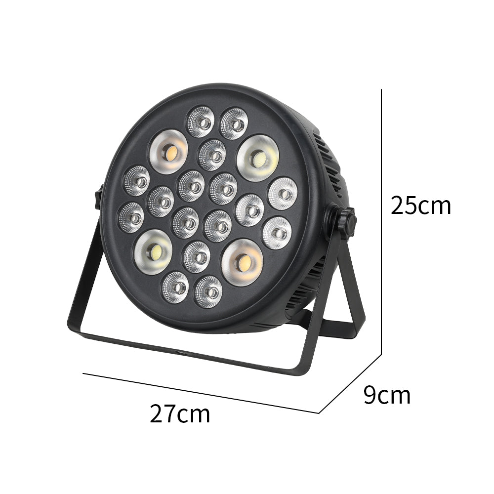 مصابيح ليد بار 4×16 وات RGBUV | تأثير الأشعة فوق البنفسجية، DMX512، تنشيط صوتي – ضوء غسل للمسرح