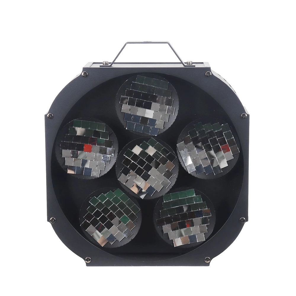 مصباح تأثير المرآة السحري سداسي العيون بتقنية LED | 80 واط، DMX512، تنشيط صوتي – إضاءة مسرح للمراقص والنوادي والحانات