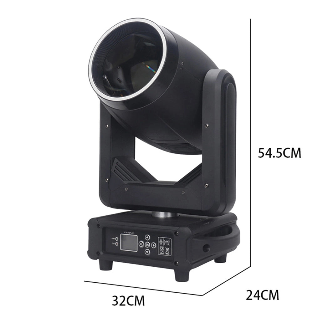 380W LED Moving Head Spot Beam Light | Pan 540°/Tilt 270°, 17 Gobos, 16CH DMX512 – Professional Stage