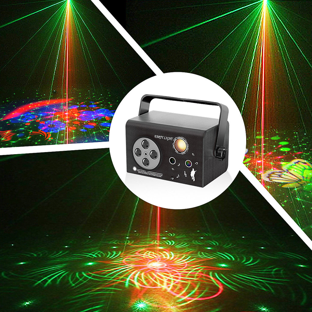 Stage lights, laser lights, party lights, sound-controlled remote-controlled disco strobe lights, projection lights, KTV atmosphere lights