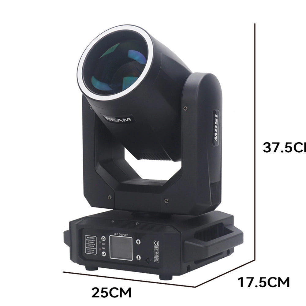150W LED Beam Moving Head Light | 18-Prism, 3° Beam Angle, DMX512, 11 Gobos – Stage & Event Lighting