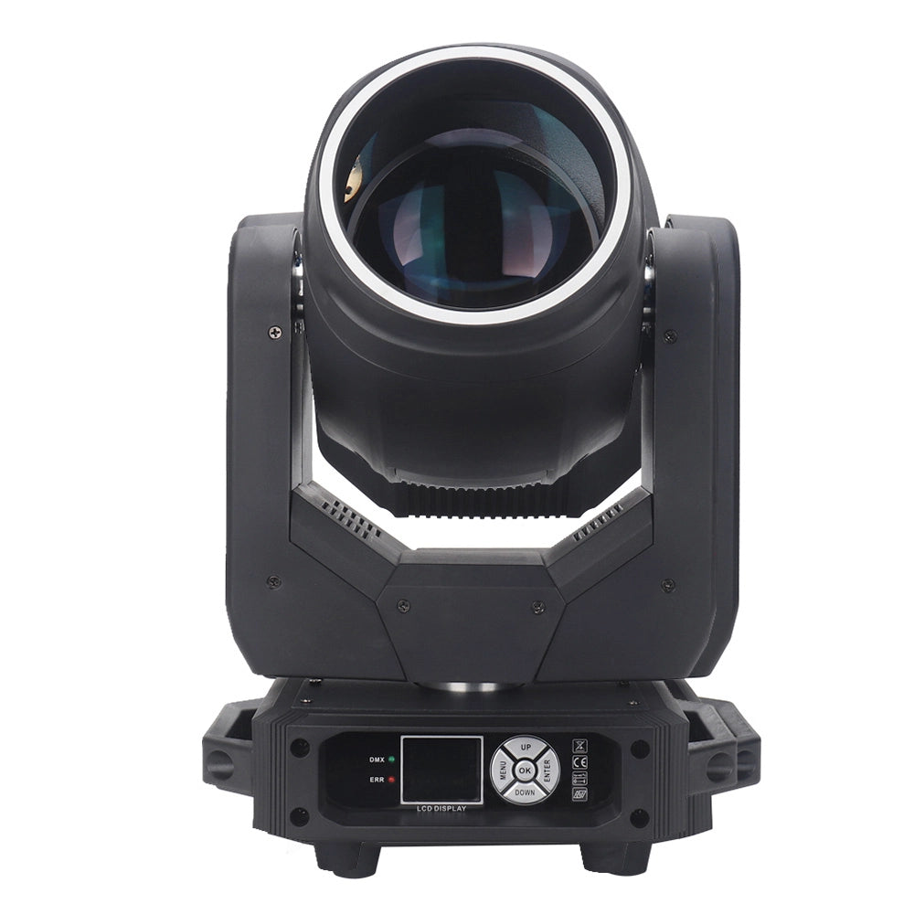 رأس متحرك حاد الشعاع 200 واط LED | 24 منشورًا، شعاع 1.7 درجة، 13 لونًا، 20 قناة DMX512 - للملاهي والمسارح