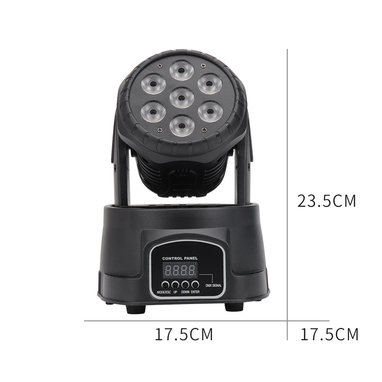 7-Eye RGBW Moving Head Light | 80W, 4-in-1 LED, DMX512 – Stage & Bar Lighting