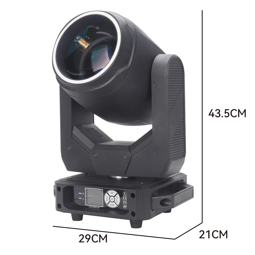 رأس متحرك حاد الشعاع 200 واط LED | 24 منشورًا، شعاع 1.7 درجة، 13 لونًا، 20 قناة DMX512 - للملاهي والمسارح