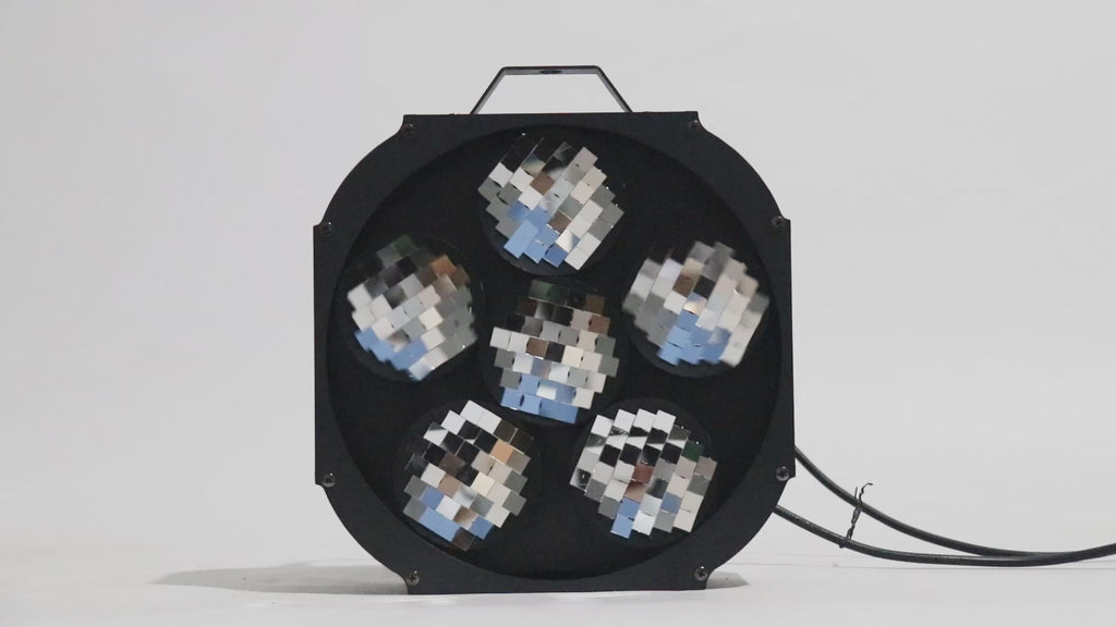 مصباح تأثير المرآة السحري سداسي العيون بتقنية LED | 80 واط، DMX512، تنشيط صوتي – إضاءة مسرح للمراقص والنوادي والحانات