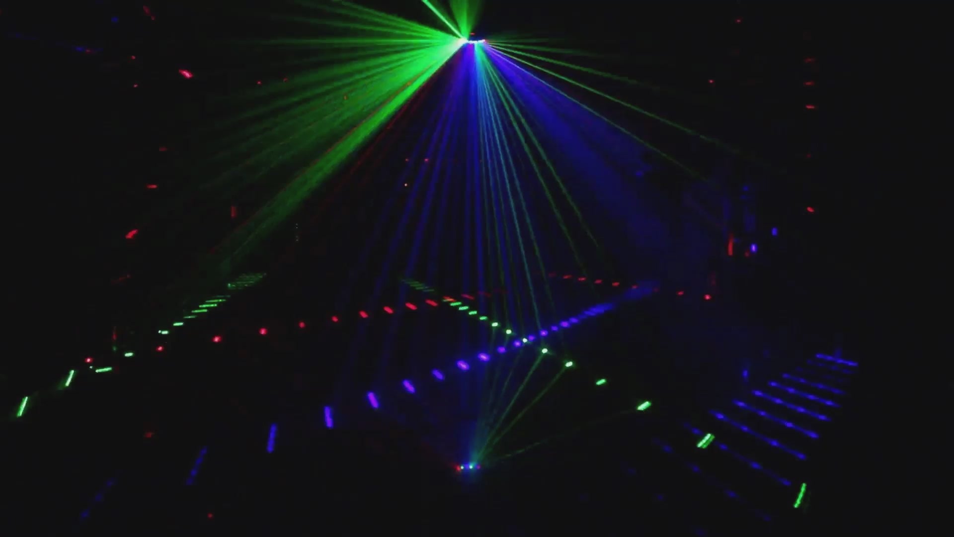 جهاز إضاءة بالليزر لمسح سداسي العين | 7 ألوان RGB، DMX512 – إضاءة للمسارح والنوادي